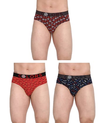COLORS by Rupa Frontline Multicolor Cotton Men's Briefs ( Pack of 3 )