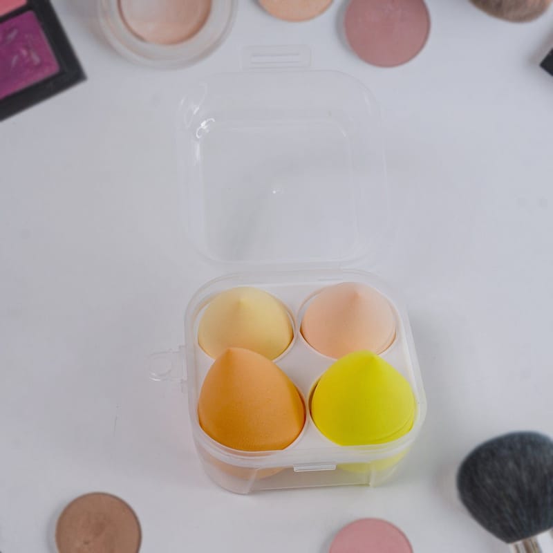 Sponge Set Makeup Sponges Set, Perfect for Liquid, Cream, and Powder (4 Pcs Set ...