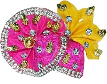 REAL SEED Krishna Ji Pagdi, Ladoo Gopal Mukut, Lord Krishna, Bal Krishna Decorative Turban