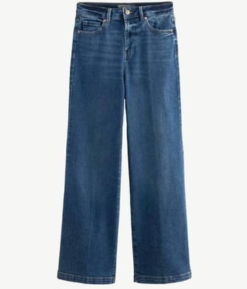 9x denims Women's Straight Fit High-Rise Jeans ( Dark Blue )