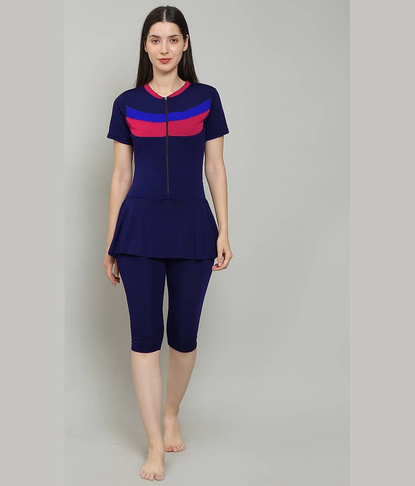 MEGASKA Blue One Piece Swimming Costume