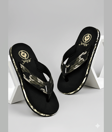 Altek Black Men's Thong Flip Flop