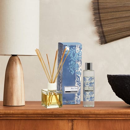 Rosemoore Blue Oud Scented Reed Diffuser & Refill Oil Combo