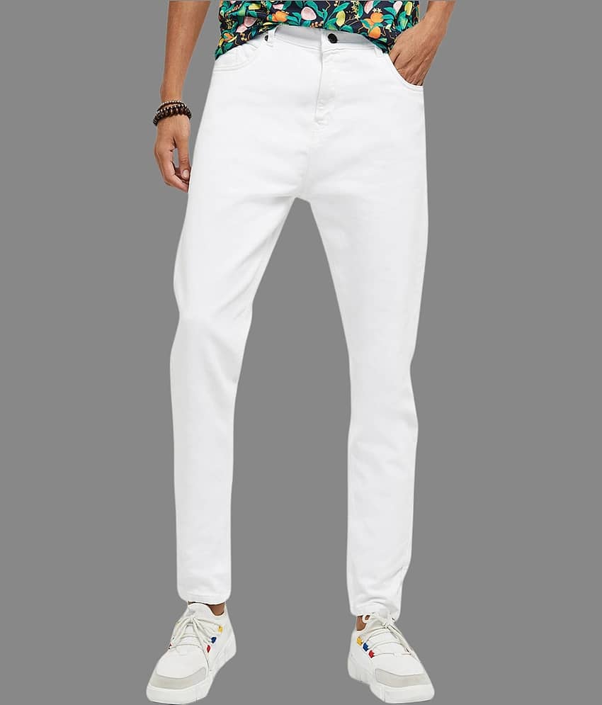 HALOGEN - White Denim Skinny Fit Men's Jeans ( Pack of 1 )