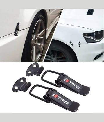 Bumper Clip Security Hook Lock – Quick Release Fasteners & Toggle Catch Clips – Universal Side Bumper Guard Compatible with All Cars – Big Boot Bonnet Lock Set (2 Pieces)