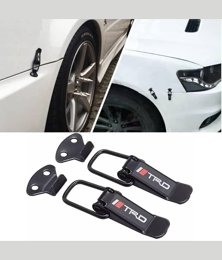 Bumper Clip Security Hook Lock – Quick Release Fasteners & Toggle Catch Clips – Universal Side Bumper Guard Compatible with All Cars – Big Boot Bonnet Lock Set (2 Pieces)