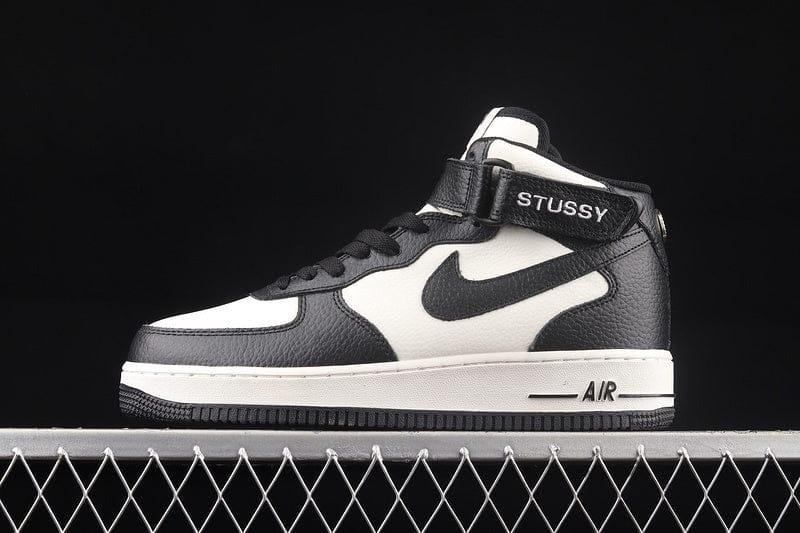 Air Force 1 AF1 Mid x Stüssy - Black/Light Bone-Euro 41