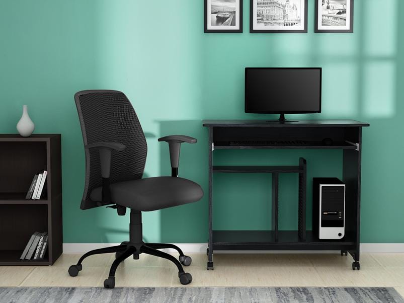 Caliber 202 Computer Table - Black Color