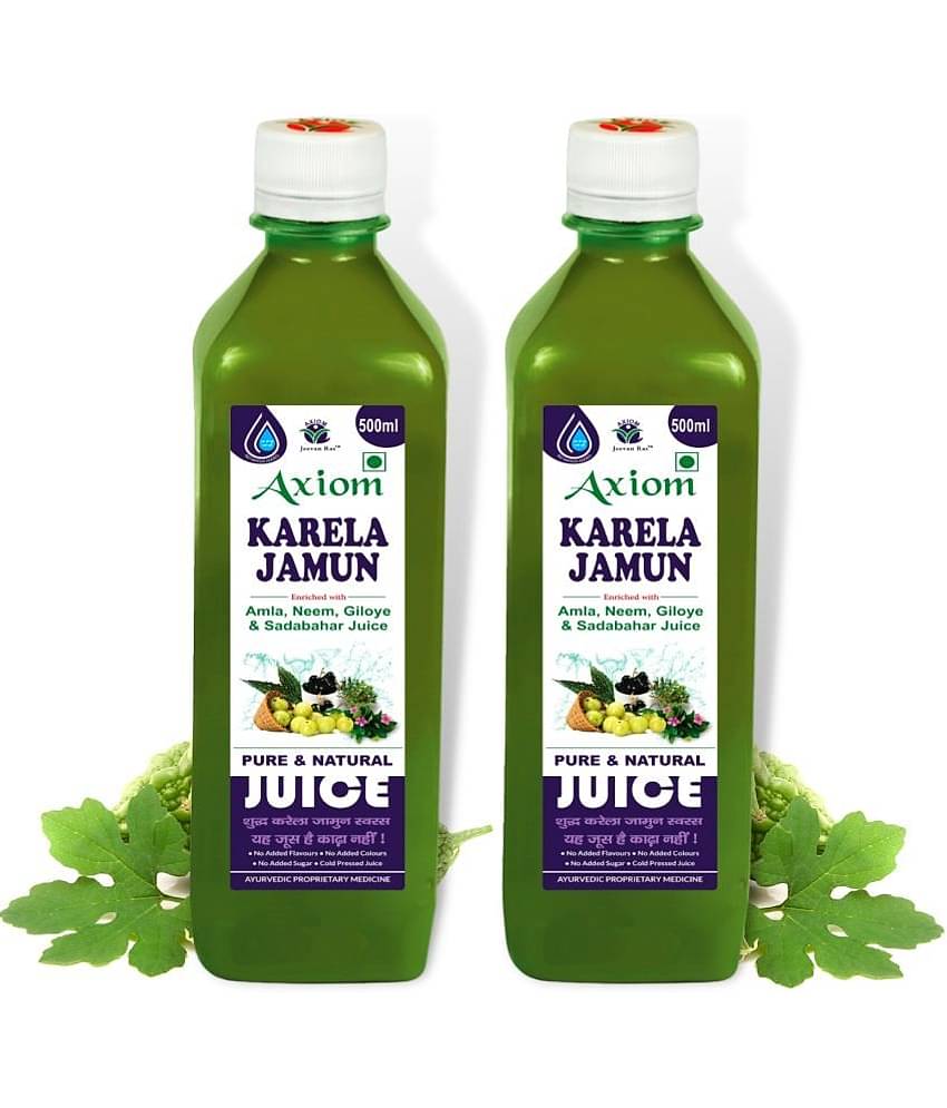 Axiom Karela Jamun Juice - 500ml (Pack of 2) | Helpful for Diabetes | Enriched with Karela & Jamun Herbs