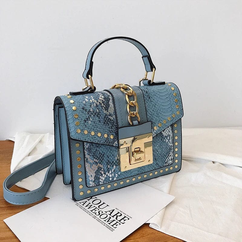 Wholesale Fashion Designer Lock Snakeskin Pu Leather Ladies Hand Bag Shoulder Crossbody Women Custom Purses And Handbags