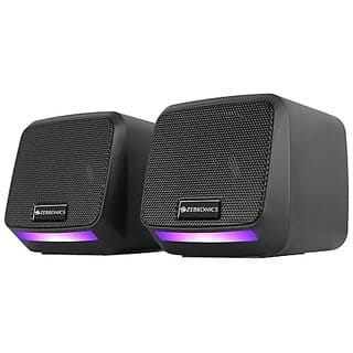 ZEBRONICS Igloo 1 2.0 USB Speakers for PC & Laptop 8W, Multicolor LED, USB Powered with AUX & Volume Control