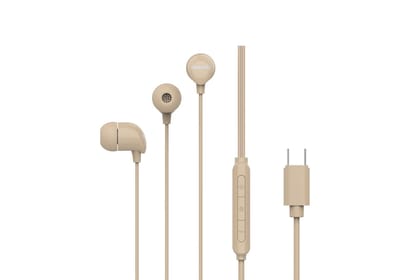 PHILIPS Audio TAE1159GD/00 in-Ear Wired Earphones with C-Type Jack, 10mm Drivers, Inline Mic, Powerful Bass and Clear Sound, Tangle Free 1.2m Cable and 3 x Inter Changeable Ear Tips (Gold)