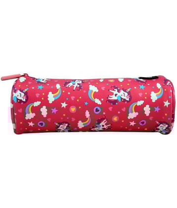 Smily Kiddos | Smily round pencil pouch (pink) | Kids Pencil Pouch | School Pencil pouch | Pencil Pouch For Boys & Girls