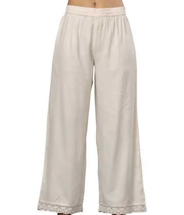 Juniper - Cream Rayon Women's Palazzo ( Pack of 1 )