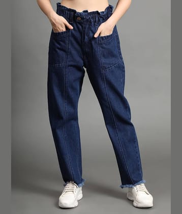 AngelFab - Blue Denim Boyfriend Fit Women's Jeans ( Pack of 1 )