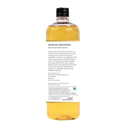 NATUUR HERITAGE Cold Pressed Black Sesame Seeds Oil Ancient. Pure. Unrefined.