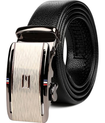 Edifier - Black Leather Men's Formal Belt ( Pack of 1 )