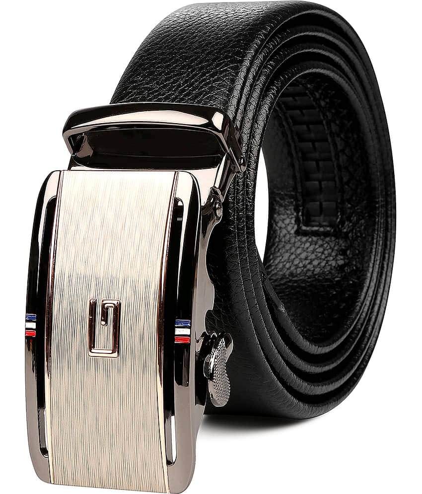 Edifier - Black Leather Men's Formal Belt ( Pack of 1 )