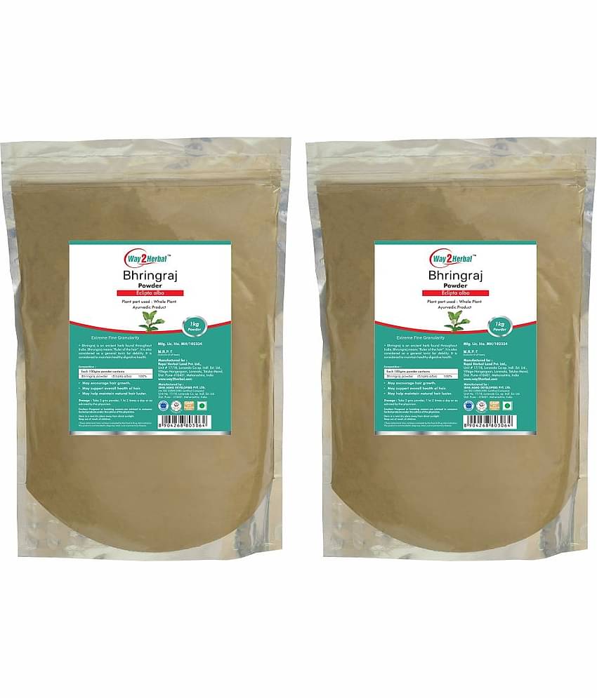 Way2Herbal Bhringraj Powder 1 kg Pack of 2