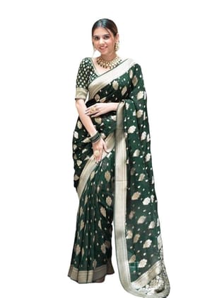 Soft Silk Saree For Women Banarasi Silk saree with unstitching Blouse Piece