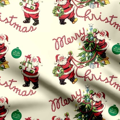 Santa's Workshop Crepe Fabric