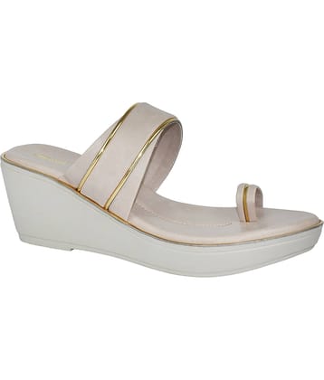 Ajanta - Beige Women's Slip On Heels
