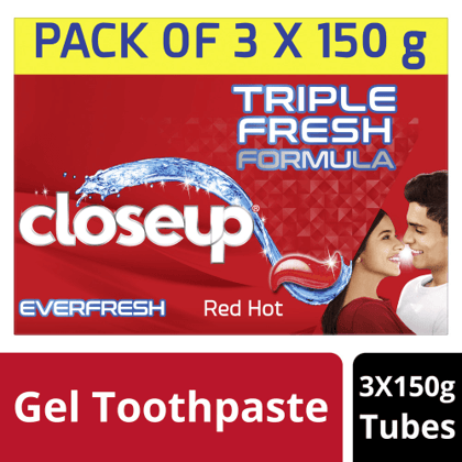 Close Up Toothpaste Ever Fresh Red Hot Gel Red Hot Gel 3 x 150g