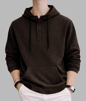 Eyebogler Polyester Hooded Men's Sweatshirt - Beige ( Pack of 1 )