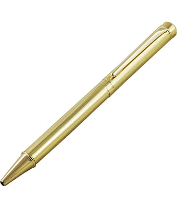 auteur 1420 18KGP Gold Finish Ball Pen , Brass Body With A Zircon On Top Stunning Best Ball Pen Gift Set For Men & Women Professional Executive Office, Nice Pens