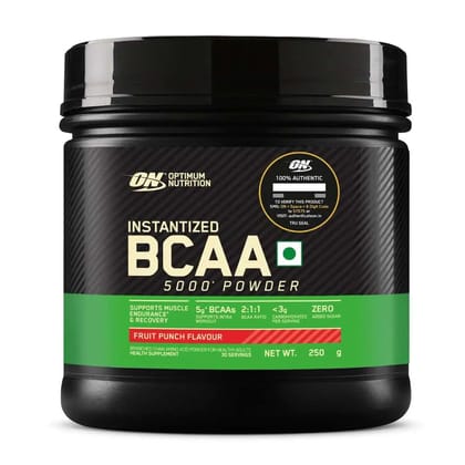 Optimum Nutrition Instantized BCAA 5000 Powder-30 Servings / Fruit Punch