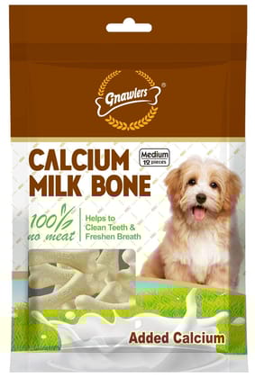 Gnawlers Calcium Milk Bone 12X1 Medium