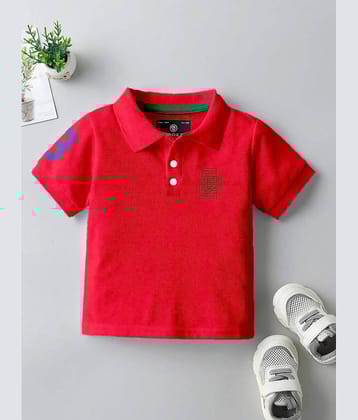 CODEZ Pack of 1 Boys Cotton Blend T-Shirt ( Red )