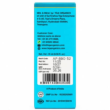 Belly Button Oil for Acne Pimples Dark Spots 15 ml | Nabhi Oil Herbal Blend | Support clear skin, reduce blemishes, and improve skin texture.