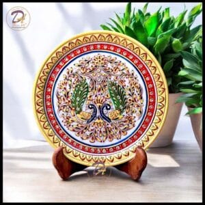 Decorative Marble Plate Meenakari Painting