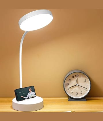 FIRSTLIKE White Study Table Lamp ( Pack of 1 )