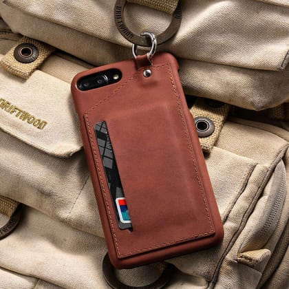 Ring Holder Matte Leather Case-iPhone 6 Plus/6S Plus