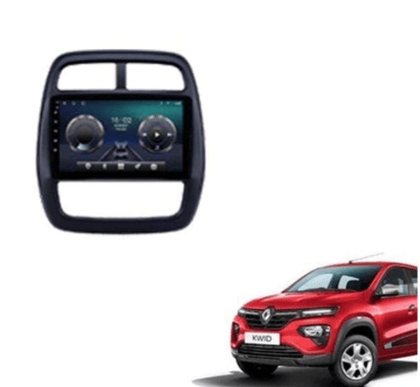 9 Inch Renault Kwid Car Android Stereo With Frame + Ahd Reverse Camera And All Accessories Wirings Kit
