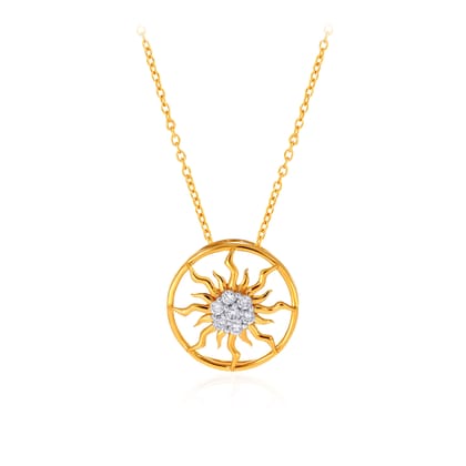 Senco Gold Sunny Bond Diamond Rakhi Pendant (0.8 gram / 0.11 Ct / HI-SI / 14K Yellow Gold)