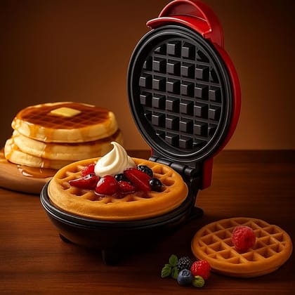 Mini Waffle Maker Machine 3 In 1 Waffle Iron Home Appliances Kitchen Easy To Clean, 4 Inch, Perfect For Breakfast, Dessert, Sandwich, Pan Cakes, Other Snacks|Assorted - 350 Watts Mini Waffle Maker Machine 3 In 1 Waffle Iron Home Appliances Kitchen Easy To Clean, 4 Inch, Perfect For Breakfast, Dessert, Sandwich, Pan Cakes, Other Snacks|Assorted - 350 Watts