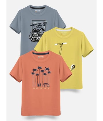 HELLCAT Pack of 1 Boys Cotton Blend T-Shirt ( White )