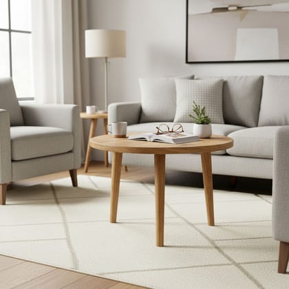 BAANMATA INTERNATIONAL Handicraft Distressed Coffee Table,Wooden Lamp-Holder Table Cum Cocktail-Table,Multifunctional Table for Home/Office