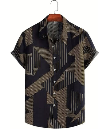 AAPSKA Poly Cotton Regular Fit Striped Half Sleeves Men's Casual Shirt - Green ( Pack of 1 )