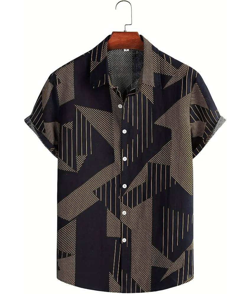 AAPSKA Poly Cotton Regular Fit Striped Half Sleeves Men's Casual Shirt - Green ( Pack of 1 )