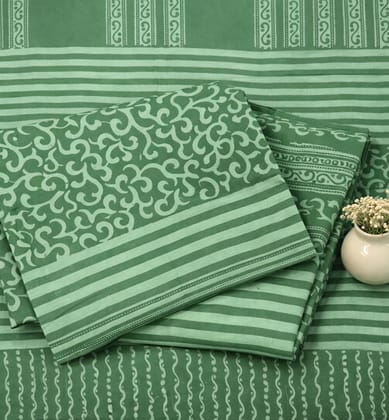 Handcrafted Dabu Print Cotton Dress Material – 3 Piece Set