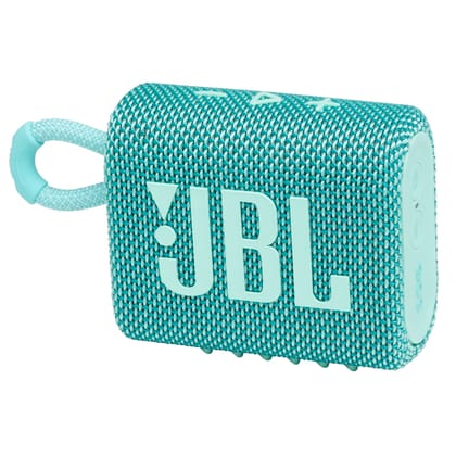 JBL Go 3, Wireless Ultra Portable Bluetooth Speaker, Pro Sound, Vibrant Colors with Rugged Fabric Design, Waterproof, Type C (Without Mic, Teal) JBL Go 3, Wireless Ultra Portable Bluetooth Speaker, Pro Sound, Vibrant Colors with Rugged Fabric Design, Wat