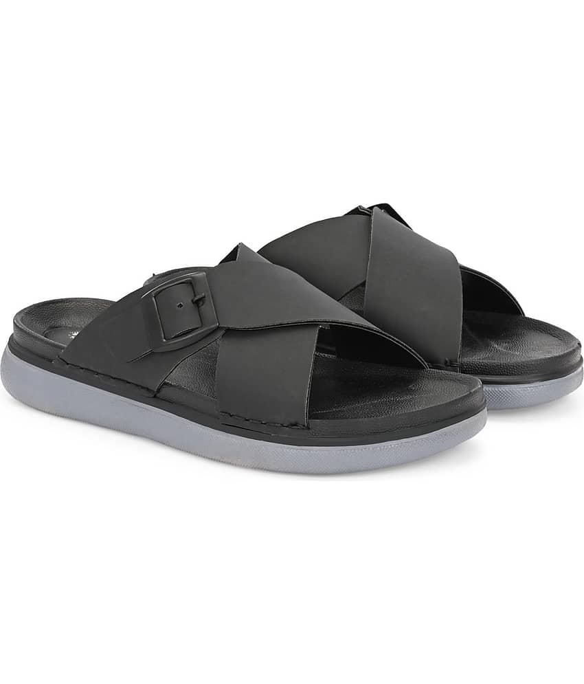 HATTOUN Black Men's Daily Slipper