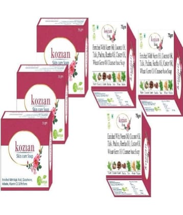 Kozian Skincare Kojic Palmiate, Vitamin C & E  with Kozian Neem , Coconut, Castor Oil, Pudina Tulsi, Reetha Oil Cleanser Pack (75gmX3+ 75gmX3))
