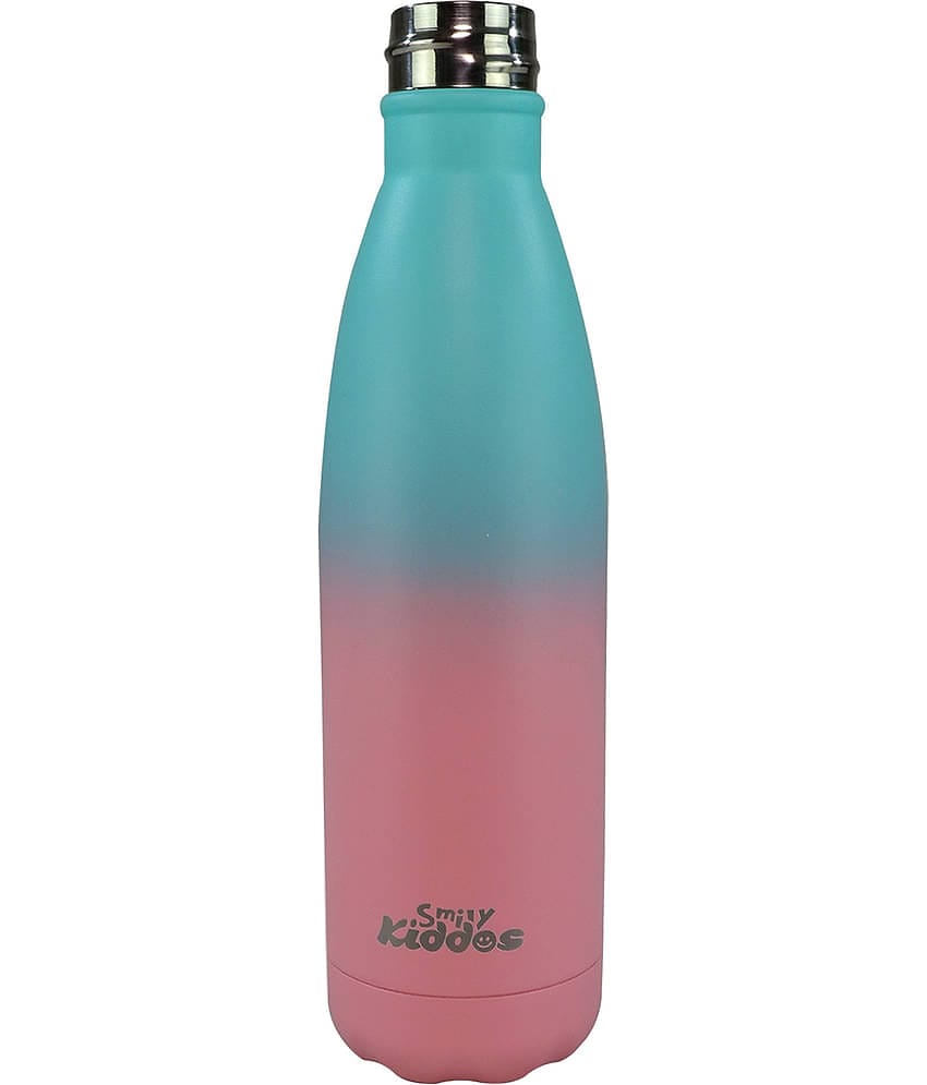 Smily  kiddos - Steel water bottle matte -Teal Pink Pink Water Bottle 500 mL ( Set of 1 )