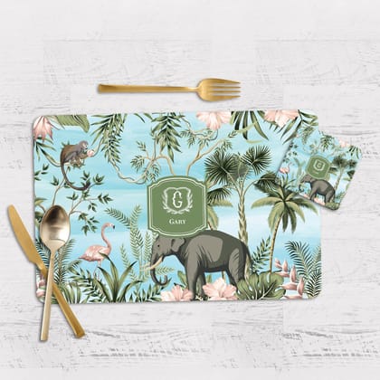 Savanna Wild Tableware Set-Savanna Wild Blue Watercolour / Flexible (matte finish) PVC Mats