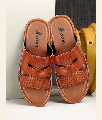 Buxton Tan Men's Leather Slipper